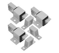 DIKACA Chiavistelli a Molla Autobloccanti in Alluminio Argento, Set da 3 Pezzi per Porte in Legno, Armadi e Finestre, Chiusura Automatica Silenziosa per Ferramenta Cancelli e