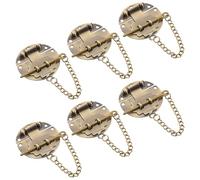 DIKACA Chiusura Ornamentale per Portagioie con Gancio a Scatto Antica, Set da 6 Pezzi in Metallo Dorato Retrò per Scatole di Legno, Fibbia Vintage Decorativa per Bauli e