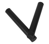 DIKACA Fermaporta a Parete in Acciaio Inox Resistente, Extra lungo 112 Mm con Punta in Gomma Morbida, Fermaporta Cilindrico Nero per Uso Commerciale e Ambienti Interni come