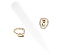 DIKACA Grill Denti Hip Hop Oro in Rame Resistente Caps Lucenti per Denti da Uomo e Donna Accessorio Bling Rapper per Look Unico e Facile da Indossare