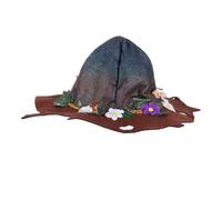 DIKACA Halloween Party Felt Witch Hat With Flower Headband For And Adults For Cosplay Festivals And Costume Events