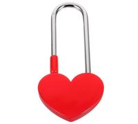 DIKACA Lucchetto a Forma di Cuore 50mm in Metallo Rosso Chiave, Lucchetto Dell'amore per Matrimonio e Anniversario, Simbolo Romantico per Decorazioni e Area Turistica dei Desideri
