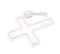 DIKACA Luce al Neon Religiosa a Croce da Parete 29×20 Cm Bianco Freddo, Decorazione Murale Spirituale per Chiese e Sale di Preghiera, Luce Notturna Decorativa per Prima Comunione