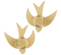 DIKACA Manopole Dorate per Cassetti in Ottone Anticato a Forma di Rondine, Set 2 Pezzi per Maniglie Armadi, Credenze e Mobili, Design Decorativo Resistente e Funzionale per Uso