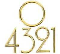 DIKACA Numeri Civici 3D Autoadesivi in ABS 6 CM Set da 5 Pezzi Numeri per Porte e Cassette Postali per Esterno Hotel e Appartamenti Moderni e Versatili