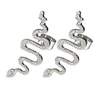 DIKACA Orecchini Ear Cuff a Forma di Piccolo Rettili per Donne, 1 Paio, Lega Argento, Design Punk, Facili da Indossare, senza Piercing, per Feste e Compleanni