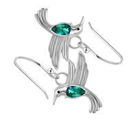 DIKACA Orecchini Pendenti a Forma di Colibrì Verde Zirconi Gioielli Eleganti per Donna e Ragazza Regalo Raffinato per Uso Quotidiano e Occasioni Speciali