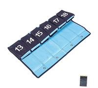 DIKACA Organizer Parete con Numerate per Cellulare e Calcolatrice Borsa Portaoggetti Appendibile per Aula Ufficio Biblioteca Blu Scuro