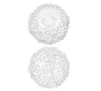 DIKACA Paralume in Vetro a Globo Trasparente G9 2 Pezzi, Copri Lampada a Sospensione in Metallo Rete Esterna, Paralume di Ricambio per Plafoniera per Soggiorno e Camera da Letto