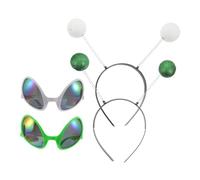 DIKACA Per Divertenti Celebrazioni A Spaziale Feste Spaziali E Marziane - Fascia Per Boppers Occhiali Da Cosplay Accessori Per Costumi Bopper Occhiali Glitter Per La