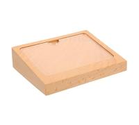 DIKACA Porta Cartellino Legno Massello Espositore Tavolo Inclinato per e Segnaposto Supporto Multifunzionale per Ristoranti Negozi e Fiere Base Robusta e Design