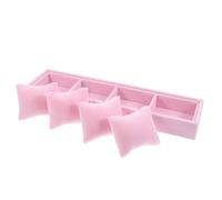 DIKACA Porta Gioielli Organizer per Orologi Scomparti Espositore per Braccialetti e Cuscino Porta Orologi per Conservare e Esporre una Ampia Gamma di Accessori in Colore Rosa