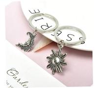 DIKACA Portachiavi Coppia Ciondoli Sole e in Metallo Resistente Set da 1 Paio per Innamorati e Amici Regalo Romantico per San e Occasioni Speciali