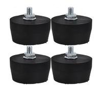 DIKACA Set 4 Pezzi Piedini in Gomma per Compressore d'Aria Cuscinetti Antivibranti Rotondi per Idropulitrice Accessori di Montaggio Viti e Dadi per Stabilizzazione e Riduzione Rumore