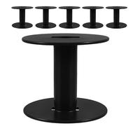 DIKACA Set 6 Bobine di Plastica Nera per Avvolgicavo a Tamburo, Rocchetto Portatile per Organizzazione Cavi Elettrici, Distributore per Gestione Prolunga in Casa e Lavoro