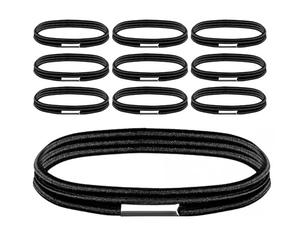 DIKACA Set da 10 Elastici per Sacco della Spazzatura 140 Cm, Cinghie Elastiche Antiscivolo Regolabili in Gomma Nera per Bidoni da Cucina, Ufficio e Uso Interno ed Esterno