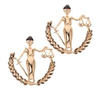 DIKACA Spilla da Bavero da Uomo Bilancia della Giustizia in Lega Dorata Set da 2 Pezzi Accessorio Legale per Avvocati e Studenti di Giurisprudenza Regalo Legale per Mantenere L’Ordine