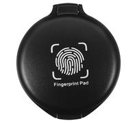 DIKACA Stamp Pad Tondo Portatile per Digitali Tampone Spugna Blu Asciugatura Rapida Accessorio Documento Riutilizzabile per Ufficio e Contabilità
