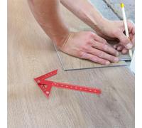 DIKACA Strumento di Marcatura in Alluminio Rosso Righello per Centro e Angoli Multifunzionale Ergonomico per Lavorazioni di Precisione e Misurazioni Veloci