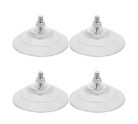 DIKACA Ventose con Viti M8 Trasparenti in Pvc 8,5 Cm Set 4 Pezzi Ganci a Ventosa Filettati per Piastrelle, Vetro e Organizzazione Casa Resistente All’umidità e Riposizionabile