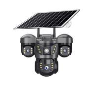 DIKAMAN Telecamere di sicurezza, 6MP Triple Lenses WiFi Solar Camera PIR Human Detection Night Vision Waterproof Security CCTV Camara Battery Video Monitor(WIFI Camera)