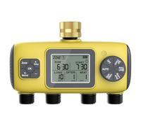 DIKAMAN Timer per irrigazione, Timer for irrigazione da Giardino, 4 Zone, Timer for con Ritardo Pioggia, for programmabile, Impermeabile for Esterni per irrigazione di Prati e Giardini