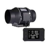 DIKAMAN Ventilatore di scarico, Ventilatore For Condotto In Linea Smart APP Controller Programmabile Da 4 Pollici 215 CFM Di Scarico Aria Motore EC Silenzioso(4 Inch 35w)