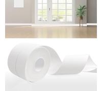 DIKARIYA Battiscopa morbido, autoadesivo, bianco, 50 x 20 mm, battiscopa in PVC da 12 m, autoadesivo, battiscopa morbidi