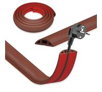 DIKARIYA Canalina per cavi in legno autoadesiva, 3 cm x 1 m, piccola, flessibile, colore rosso, ponte per cavi da pavimento, copertura flessibile per cavi, canalina per cavi facile da tagliare