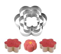 DIKARIYA Set di 3 Coppapasta, Anello Fiori per Torte in Acciaio Inox, Coppa Pasta per Torte, 3 Anelli per Torta, 10/15/20CM Coppapasta per Torte, Pasticceria, Mousse, Dessert, Biscotti, Vacanze, Feste