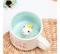 DIKARIYA Tazza da caffè Unicorno 3D, 350ML Mug Animali 3D a Forma di Unicorno, Tazza da tè, Tazza in Ceramica, Regalo di Compleanno per Fidanzati Ragazzi Donne Uomini, Amici e Ragazze, Nonna o Zia
