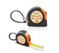 DIKARYA, regalo per padroni di Natale, metro a nastro con incisione, metro a nastro retrattile, miglior padrino del mondo, con incisione in legno, piccolo ringraziamento, regalo di compleanno per