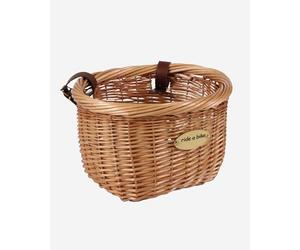 DiKasa Cesto in Vimini per Bici ? Cesto Elegante con Cinghie in Cuoio Regolabili, Ideale per Spostamenti e Shopping