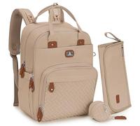 Dikaslon Wickeltasche Backpack Großer Wickelrbackpack mit Multifunktions-Babytaschen und mobiler Wickelauflage - Schnullerhalter und Kinderwagengurte - für Mama und Papa, Einheitsgröße