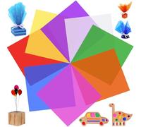DIKEBAO 120 Pezzi Fogli Trasparenti Colorati 31 * 31cm Film da Imballaggio in Cellophane Cellophane per Imballaggio Colorati per Confezioni Regalo Decorazioni Luminose e Artigianali Fai-da-Te