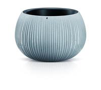 DIKEL Vaso da fiori Ø 20 cm, altezza 16 cm, con effetto cemento, in plastica resistente, resistente alle intemperie e ai raggi UV, vaso per fiori per un design elegante in giardino e ambienti