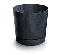 DIKEL Vaso per fiori Ø 17 cm, altezza 17 cm | Portavaso in effetto cemento realizzato in plastica durevole, resistente alle intemperie e ai raggi UV | Vasi per un elegante arredamento da giardino e da