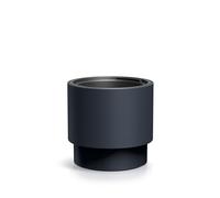 DIKEL Vaso per fiori Ø 29 cm 28 cm di altezza | Fioriera in elegante plastica resistente alle intemperie | Vaso da interno, balcone o giardino | Fioriere di grandi dimensioni | Antracite