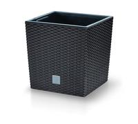 DIKEL Vaso per fiori 20x20x20 cm | Vasi con effetto vimini e inserto resistente agli agenti atmosferici | Vasi per piante per un arredamento interno ed esterno elegante | Vasi per fiori per meno terra