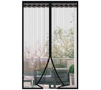 DIKER Zanzariera Magnetica per Porte Anti Zanzare Calamite Tenda Anti Zanzare Insetti Facile da installare per ideale per porte da balcone, cantine, terrazze (Nero, 140 * 240cm)