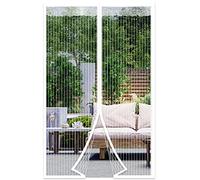 DIKER Zanzariera Magnetica per Porte Anti Zanzare Calamite Tenda Anti Zanzare Insetti Facile da installare per ideale per porte da balcone, cantine, terrazze (Bianco, 80 * 210cm)