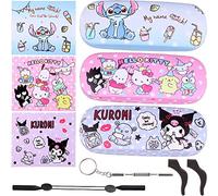DIKLEY 3 custodie neutre per occhiali da vista, unisex, alla moda, con fermi protettivi in silicone antiscivolo per la pulizia, Set3-2, Etichettalia unica
