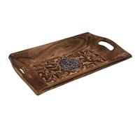 Diko.style® - Vassoio per vano portaoggetti in legno decorativo - Stile orientale con Buddha decorativi, elefante fortunato e altro ancora a scelta - Perfetto per Porta Chaves -24 x 15,5 x 4,6 cm (Om)
