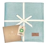 DIKOS® Coperta per neonati, 100% cotone biologico, coperta per neonati, per tutto l'anno, coperta per bambini, idea regalo per la nascita