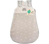 DIKOS Sacco nanna 2,5 TOG, colore grigio arcobaleno, per tutto l'anno, in cotone biologico, certificato Oeko Tex, sacco a pelo senza piedi, per bambine/ragazzi (60 70 80 90 cm) (grigio, 90 (86/92))