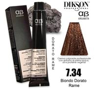 Crema colorante per capelli senza Ammoniaca 100ml - 7.34 BIONDO DORATO RAME - ArgaBeta Dikson