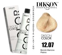 Dikson Color Serie Super Pastel Blonde Platinum 12.07 Extra Platinum Brown Blonde, Tubo 120 ml