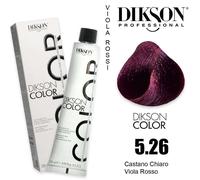 Dikson Color Serie Rosso Viola 5.26 Marrone chiaro Rosso Porpora, Tubo 120 ml