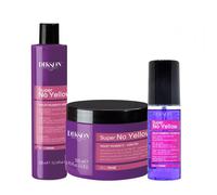 DIKSON Kit Prime Super No Yellow Shampoo 300ml + Mask 500ml + Olio Spray 100ml