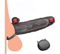 -ḊìḷDø Énilé Covér Résérvåtivo Di Siliconé Dilåtåtoré Del Ené Trås Årénté Riutilizzåbilé Manicå il Ené Fit Måschio Ingråndiménto Del Ene Eiaculåzioné/Tråspårénté/14.2Cm